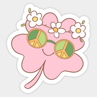 Hippie Clover Sticker